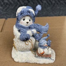 Cherished Teddies 848581 Nora Snow bear with sled Year 2001 CHRISTMAS
