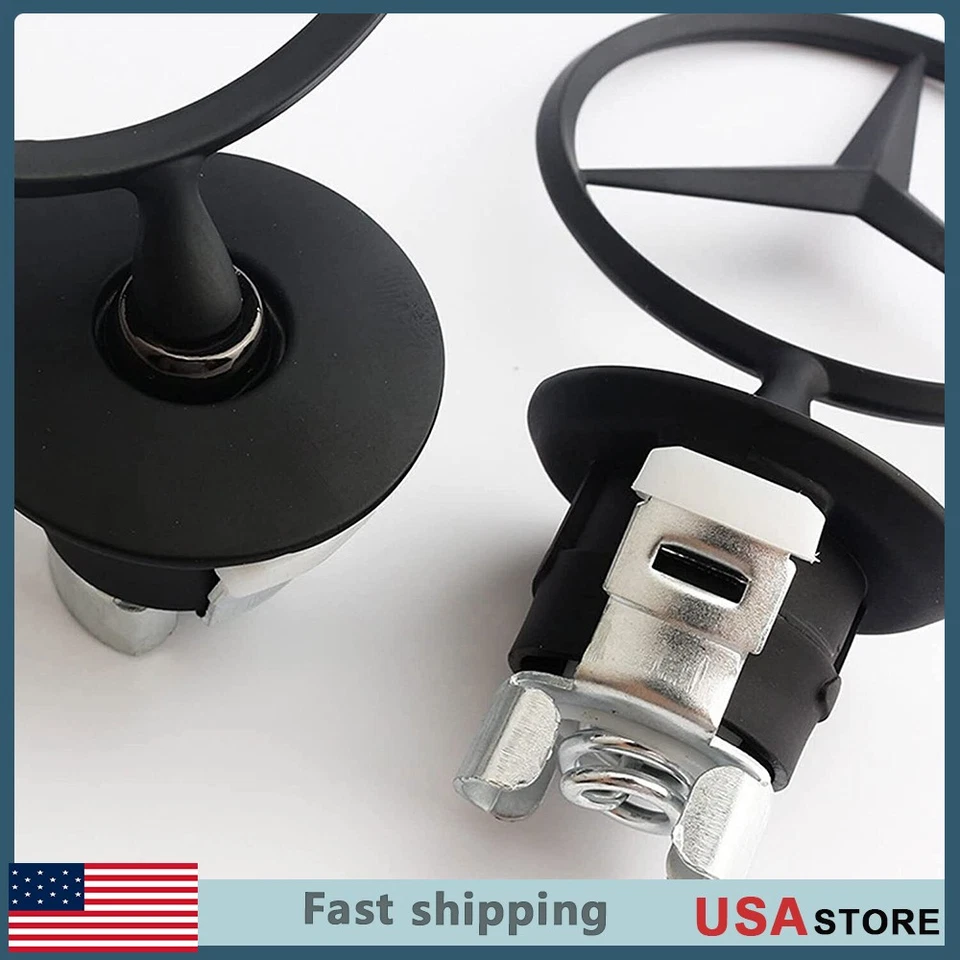 Front Hood Oranment Badge Mounted Star.Fit For 2001-2014 Mercedes Benz C E S AMG — 第 4/4 张图片