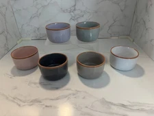 6-pc Ceramic Ramekin Set, Multi-Color Naturals - NIB