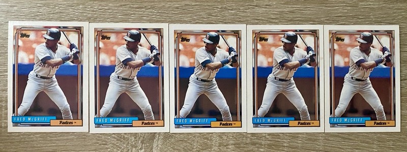 Lot Of 5 1992 Fred McGriff Topps #660