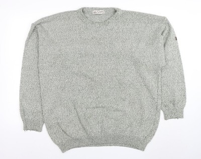 Tom Sayers Herren Pullover Grau XXL Rundhals Acryl Baumwolle