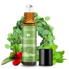 Refresh Essential Oil Roll-On with Eucalyptus Peppermint for Energy Boost,  10ml