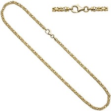 JOBO Königskette 585 Gelbgold massiv 3,2 mm 80 cm Gold Kette Halskette Goldkette