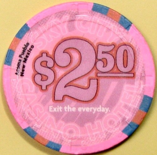 $2.50 Casino Chip. Sky City, Acoma, NM. Z63.