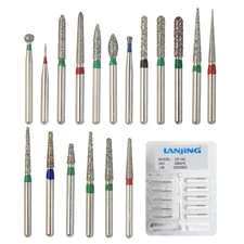 Dental Diamond Burs FG High Speed Bur Round End Taper Football Cylinder Coarse