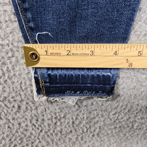 Spanx Jeans Women Medium 28x27 Blue Mid Rise Ankle Skinny Ripped Raw Hem - Picture 11 of 13