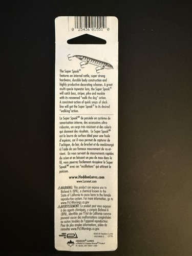 Heddon Super Spook Lake Fork Shad. 5 inch Lure - Picture 4 of 4