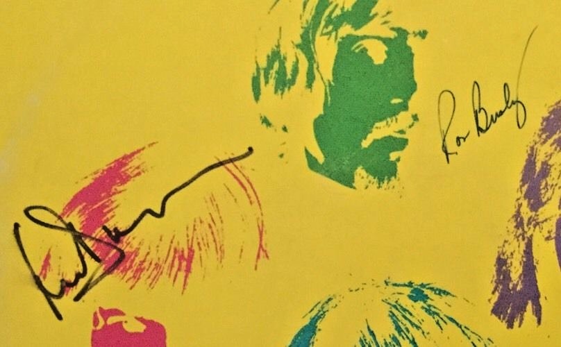 Autographed/Signed Iron Butterfly "Ball" Vinyl Ron Bushy & Lee Dorman