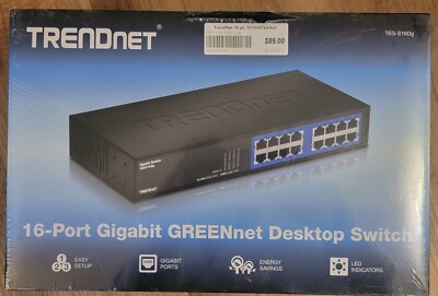 New TRENDnet  TEG-S16Dg 16 Port Gigabit External Switch
