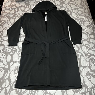 UGG Leeland Grey Black Hooded Robe Mens Size M/L NEW* $148