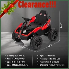 24V Kids Ride on Toy Electric Car Battery Power Wheel UTV w/Remote Control Music