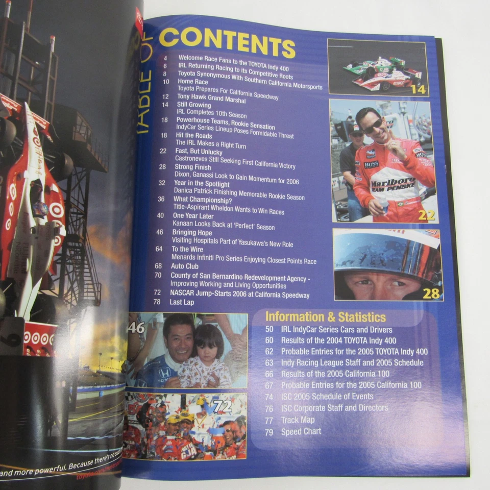 2005 California Toyota Indy 400 Souvenir Program IndyCar Dario Franchitti - Image 2 of 4