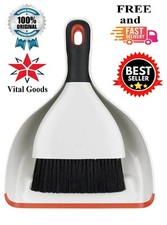 OXO heavy duty Dustpan and Brush Set small whisk Broom House Cleaning Soft Grip