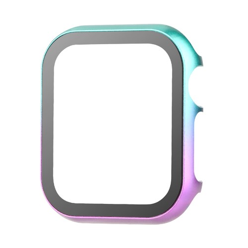 Per iWatch Series 7 6 5 4 3 2 1 custodia in metallo + protezione schermo vetro temperato pelle - Foto 38 di 42