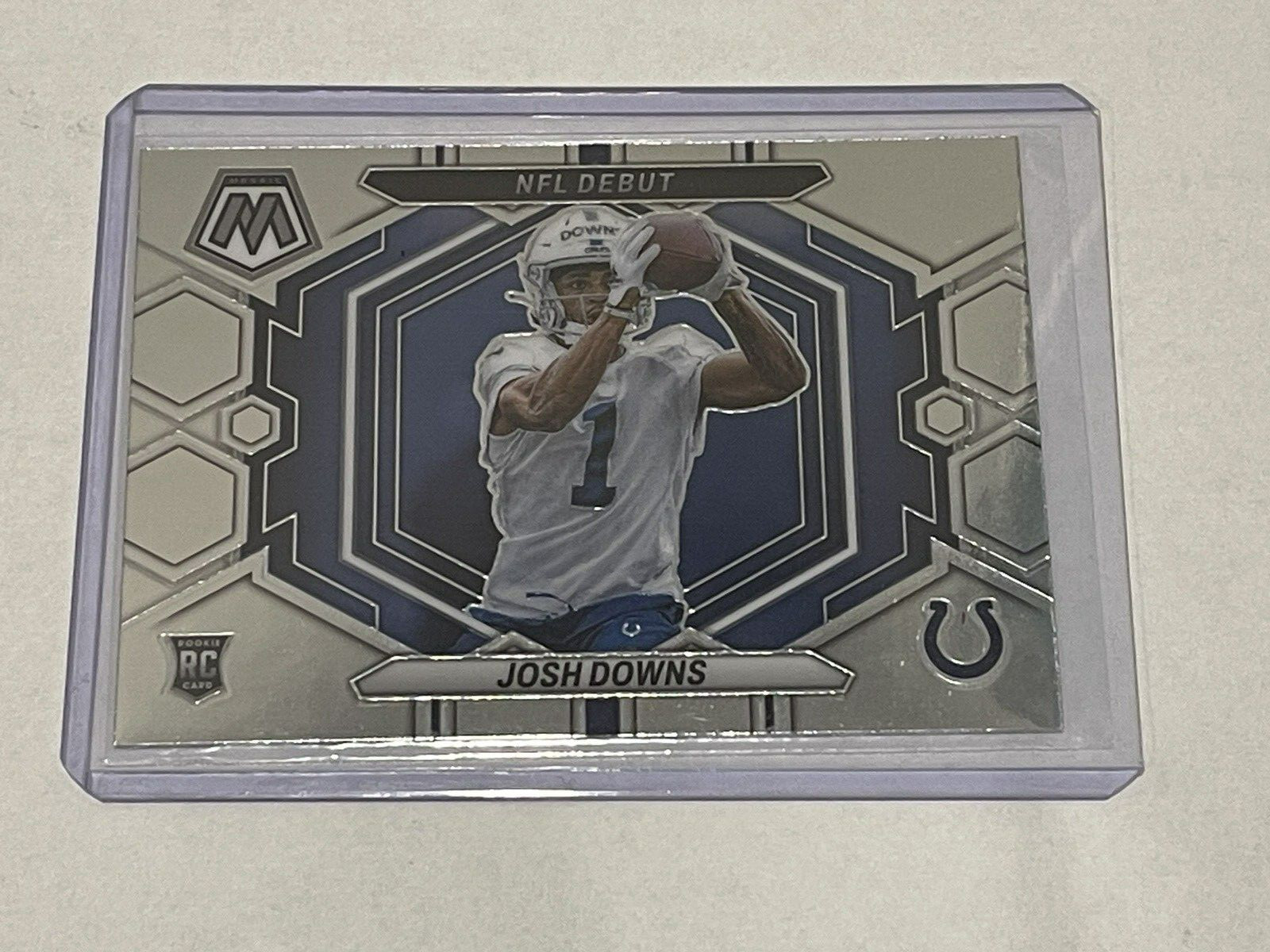 2023 Mosaic Football Josh Downs #ND-15 Silver Base NFL Debut Colts