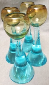 Set of Four - Sommerso Art Glass Candle Holders – Murano