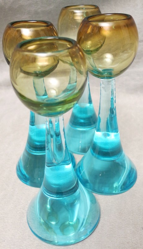 Set of Four - Sommerso Art Glass Candle Holders – Murano