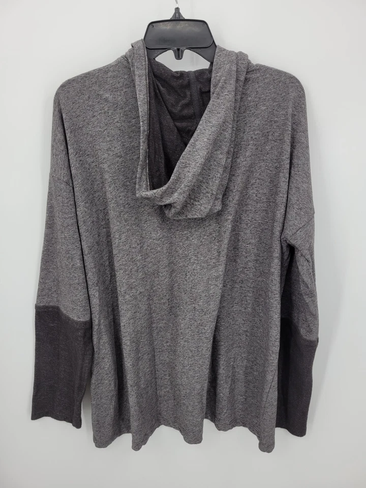 Cárdigan suéter Karen Hart para mujer XL gris con capucha manga en contraste tejido elástico Foto 3 de 4