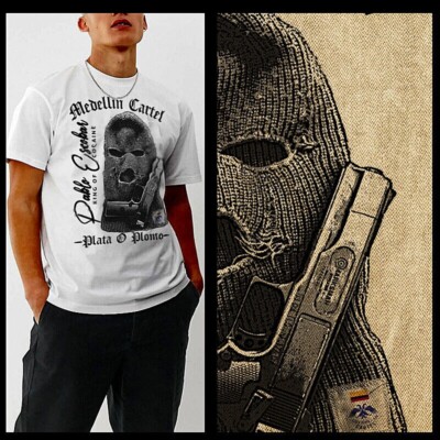 Pablo Escobar t-shirt mobster gangster criminal kingpin mob mafioso Medellin tee