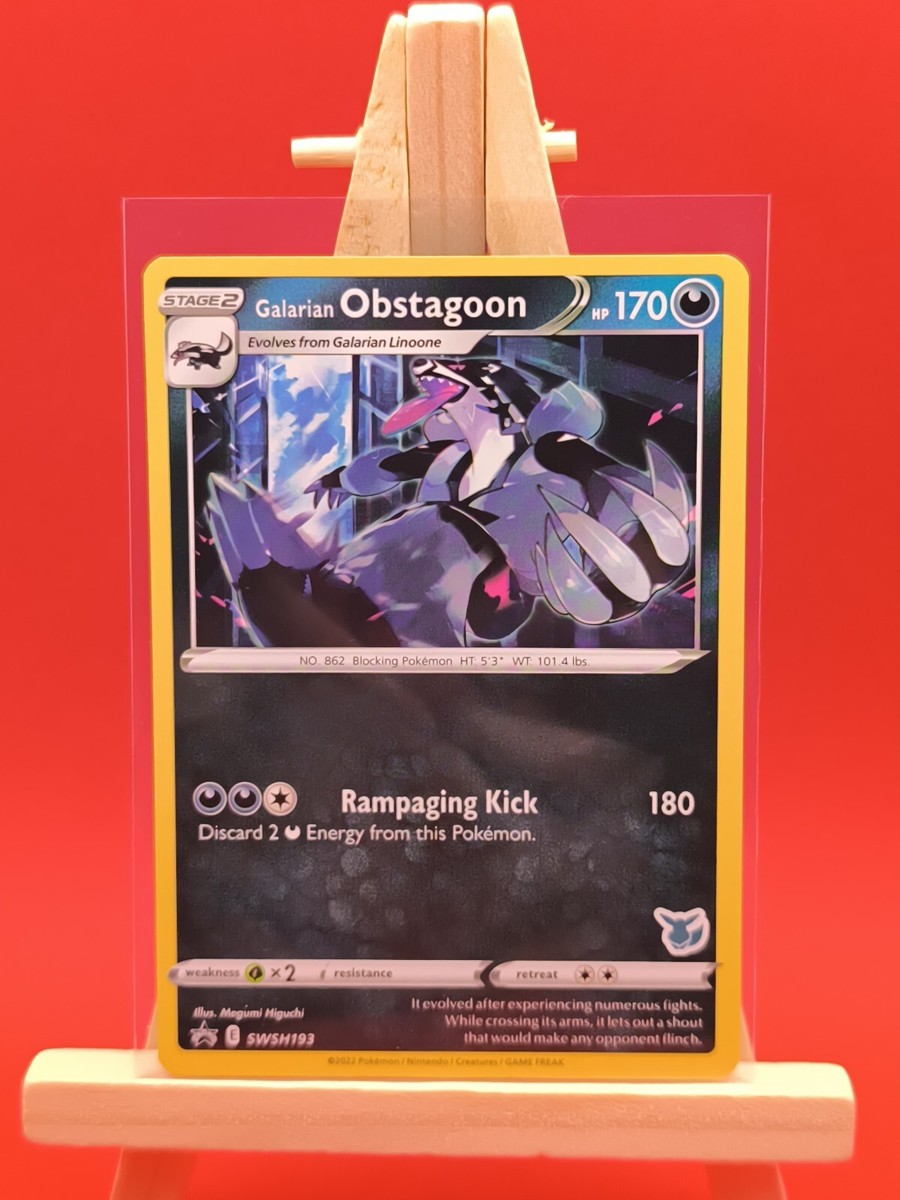 Galarian Obstagoon SWSH193 Ultra Rare Promo Pokemon Card - Non-Holo, Near Mint Galarian Obstagoon SWSH193 Ultra Rare Promo Pokemon Card - Non-Holo, Near Mint