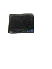 New Genuine Black soft leather Bi-fold wallet with 6 c/c slots/removal ID holder