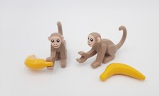 Lego Affen Affe Figur 2 x + Bananen Tiere Zoo Safari 77864pb01 light Nougat City