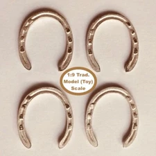 HORSING AROUND Traditional 1:9 Model Scale HORSE SHOES ~ Cast Pewter (Silver)
