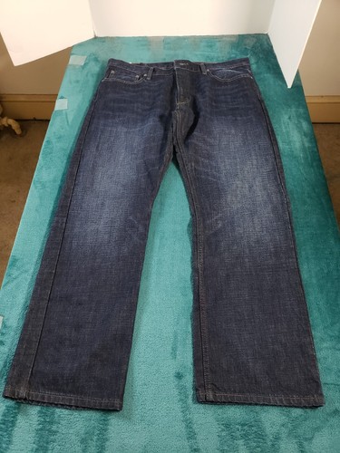 Jeans da uomo blu Levis 514 taglia 36x30 classici denim dritto cotone scheda rossa