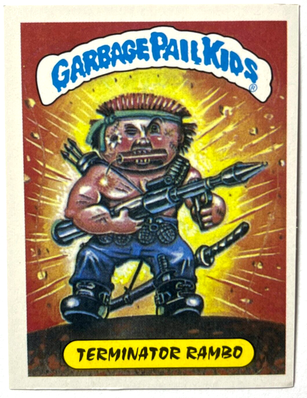 1988 Garbage Pail Kids Sticker Reedition 034 WARRIN WARREN Peru Edition