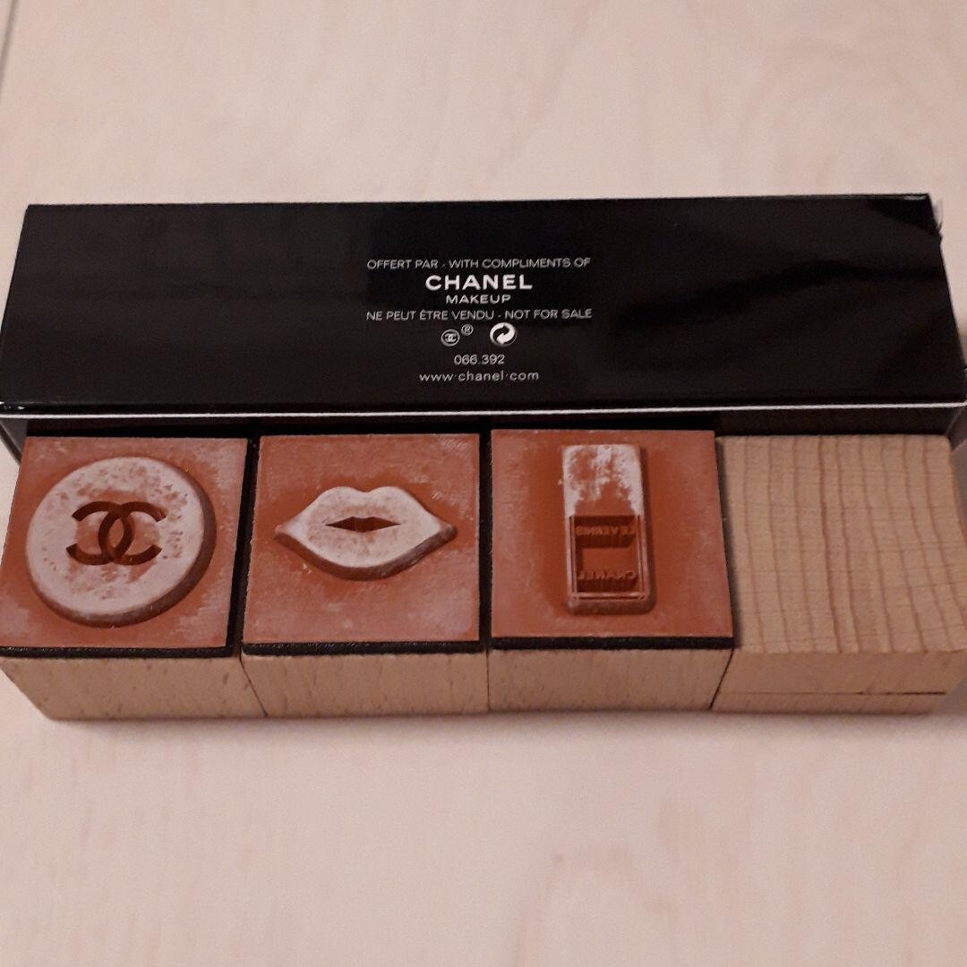CHANEL - シャネル スタンプ Chanel Stamp 3 type Set Novelty Coco Mark Wooden about H2
