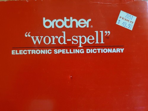 Brother Word-Spell Electronic Spelling Dictionary Fedco Price Sticker Vintage - Picture 7 of 7