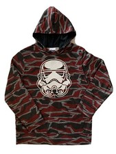 Star Wars Youth Camo Print Stormtrooper Hoodie Red Black S 6/7 