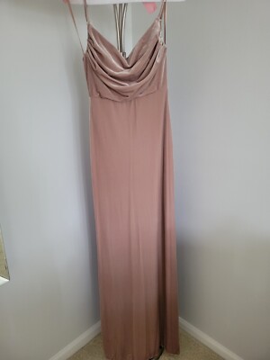 champagne velvet bridesmaid dresses Modern Velvet Spaghetti Straps Long Mermaid Bridesmaid Dresses Online main image 1