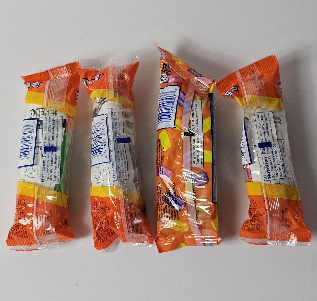 Pez Halloween Candy Dispensers Lot of 4 Pumpkin Witch Bat Ghost