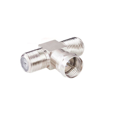 F-Type Coax Cable Splitter Combiner Adapter 3 Way Connector RG6 for TV Video