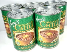 5 Cans - ORGANIC CHILI Amy's MEDIUM Vegetable Chili 14.7 OZ (x5)