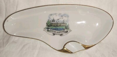 VINTAGE 70ER ASCHENBECHER PLANKENHAMMER PORZELLAN *KLOSTER GRAFSCHAFT L 16,5 CM 