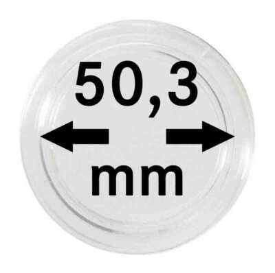 1-Lindner-S22705030P-Spezial-Münzkapseln-EXTRA-HOCH-Ø-50,30-mm-Innen-8,50mm