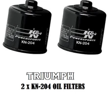 TRIUMPH ROCKET III 2004-2018 2 X KN-204 OIL FILTER - BLACK Thats $25 ea