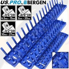 US PRO Socket Storage Trays 1/4" 3/8" 1/2" Drive Deep & Shallow Socket Organiser