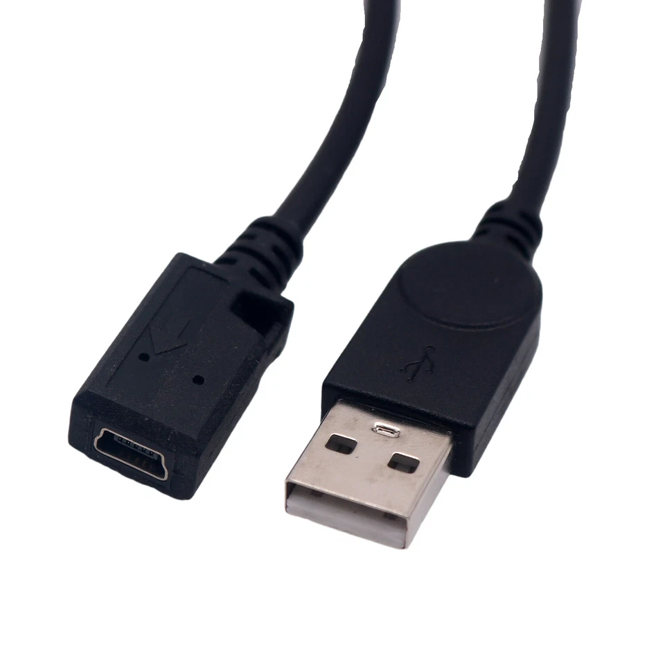 10x USB 2.0 A Male to Mini 5Pin Female Data Charger Sync Adapter Extension Cable - Image 3 of 4