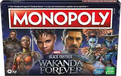MONOPOLY GAME MARVEL STUDIOD BLACK PANTHER WAKAMDA FOREVER EDITION. NEW