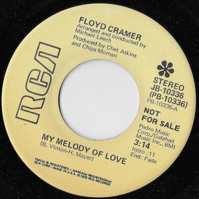 My Meldoy Of Love / The Last Farewell / Floyd Cramer (Promo) NM