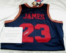 LEBRON JAMES 2003 X-Large Nike Navy Blue Rookie Autograph Authentic Jersey COA