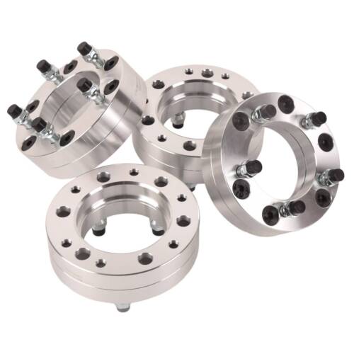 4Pcs 6x5.5 to 5x5 Wheel Adapters 2'' Use 5 Lug Wheels On 6 Lug Trucks M14x1.5 - Picture 1 of 7