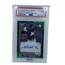 Nehomar Ochoa Jr. 2024 Bowman Chrome 1st Green Refractor Auto /99 #CPA-NOC PSA 9