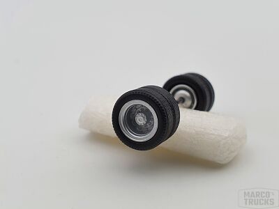 Herpa Wheel set Tractor Lowline silver lacquered Drive axle 690901f /HR92