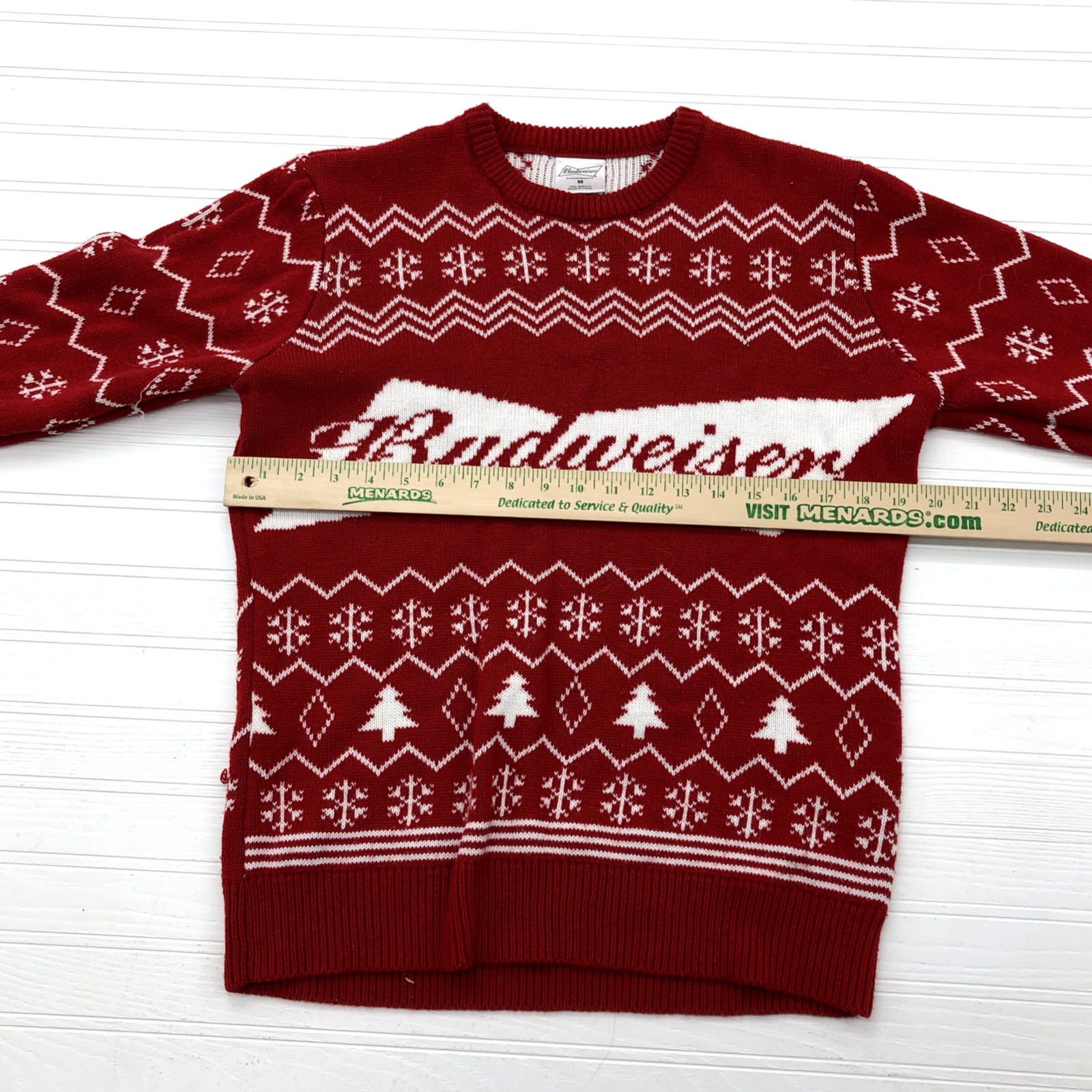 Budweiser Red Graphic Christmas Budweiser Crew Neck S… - Gem