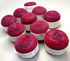 Full Bag 10 Matched Cakes Cherry Tree Hill 100% SW Merino Broadband Wild Cherry