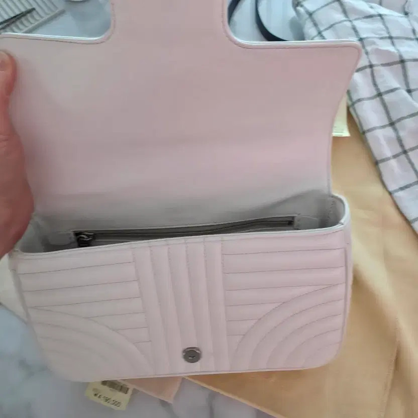 Prada Diagram White Leather Chain Shoulder Bag thumbnail 3